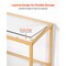 3-Tier Glass Console Table Modern Sofa Side Table with Iron Legs for Living Room Hallway